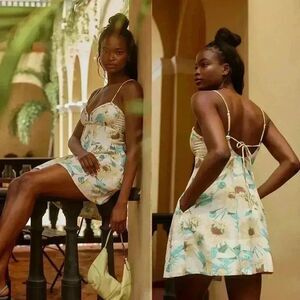 Free People Altura Printed Mini Dress Size Medium NWT $128